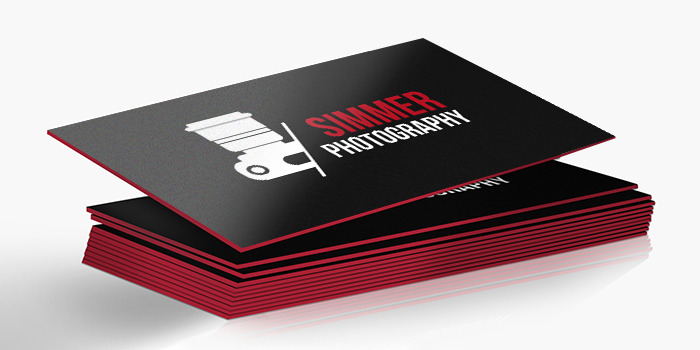 Painted Edge Business Cards