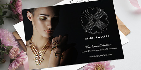 Raised Spot UV Postcards in action