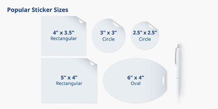 Clear Stickers Sizes