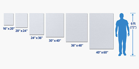 Rolled Canvas Sizes