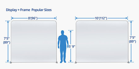 Straight Tension Display Sizes