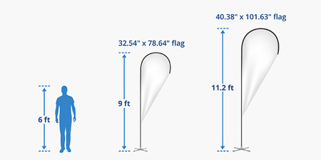 Teardrop Flag Size Comparison