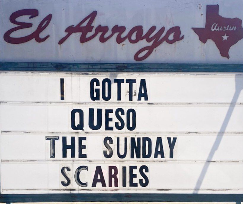 Punny Business: El Arroyo daily marquee message