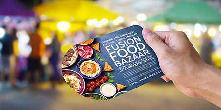 Bazaar Die Cut Flyers