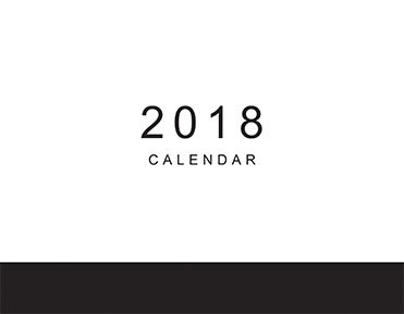 black and white calendar design template