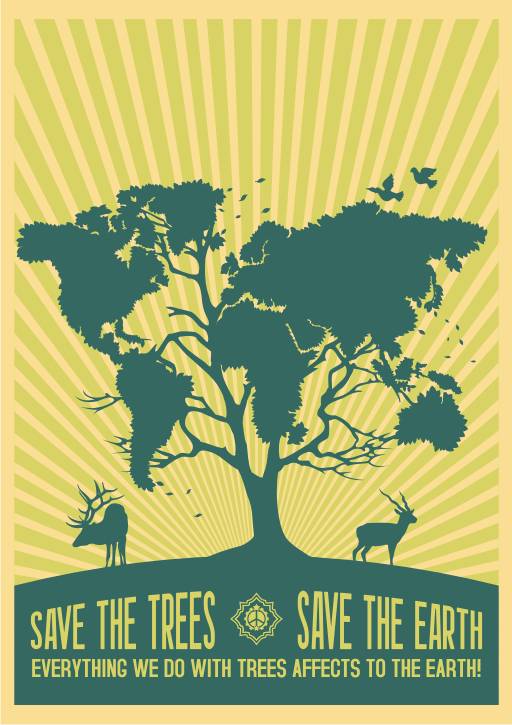 Earth Day Poster Ideas - 25 Earth Tree