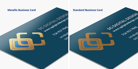 Metallic Business Cards Material Comparison