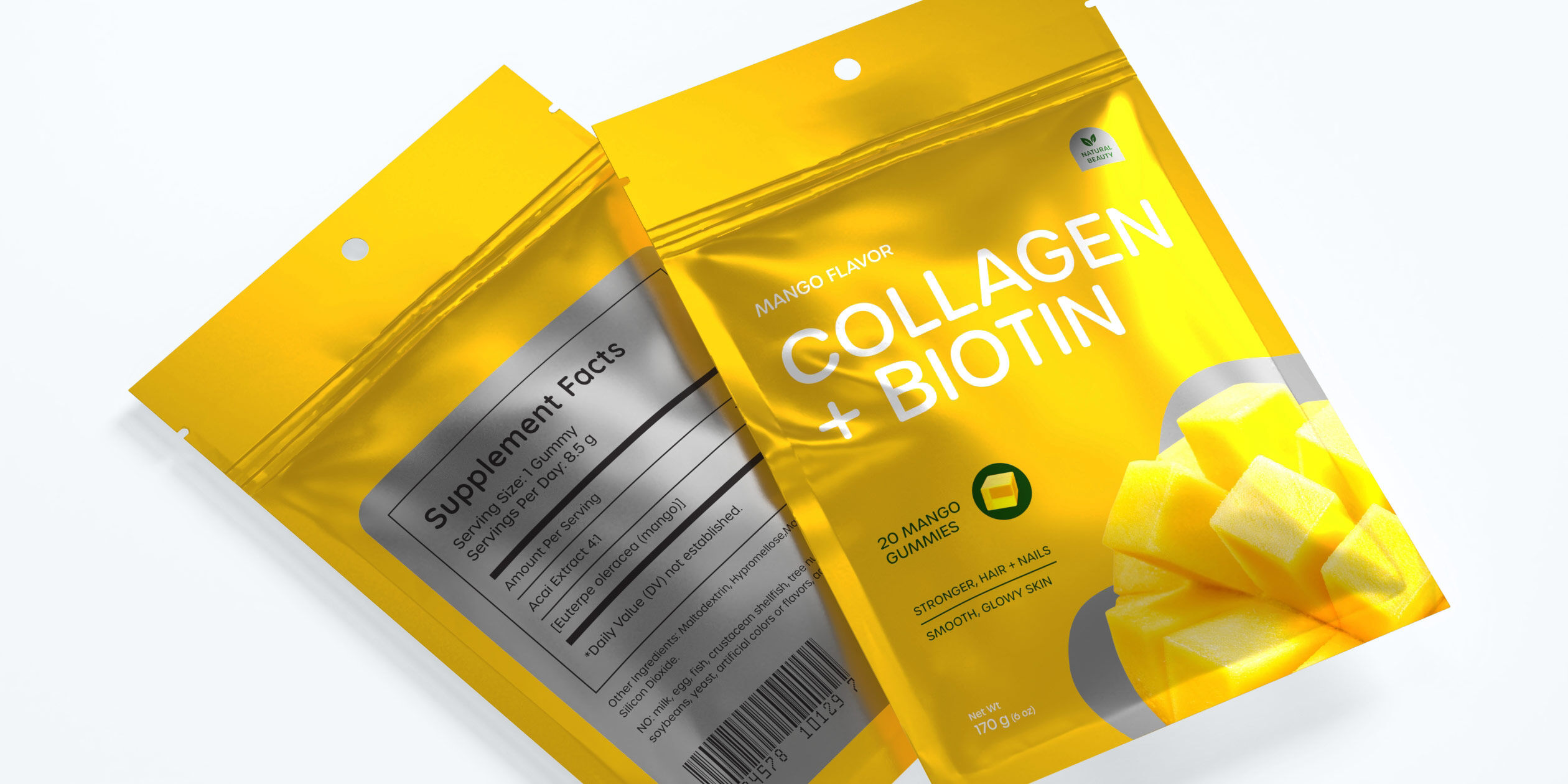 Child-Resistant Flat Pouches Metallized