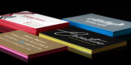 Painted Edge Business Cards Types of Colors