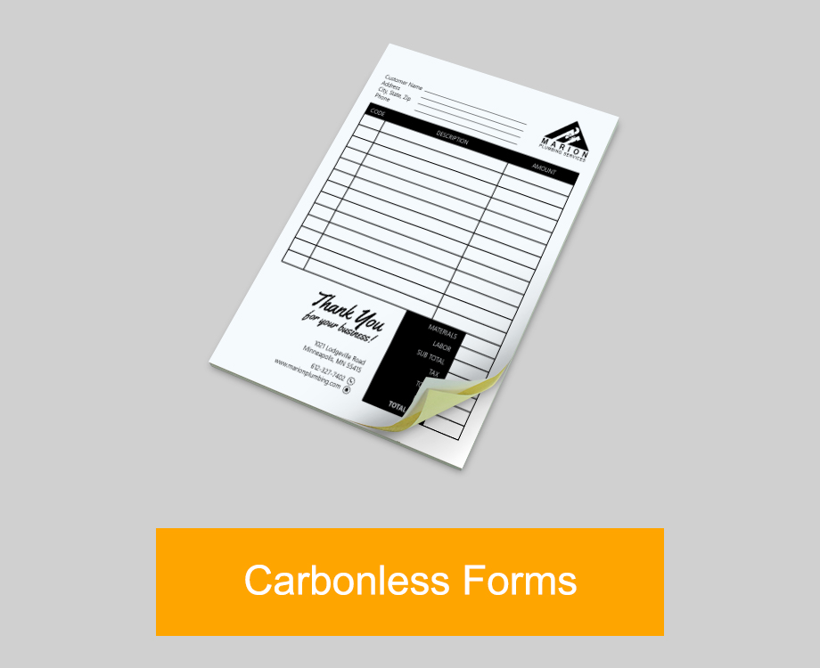 Carbonless Forms Printing