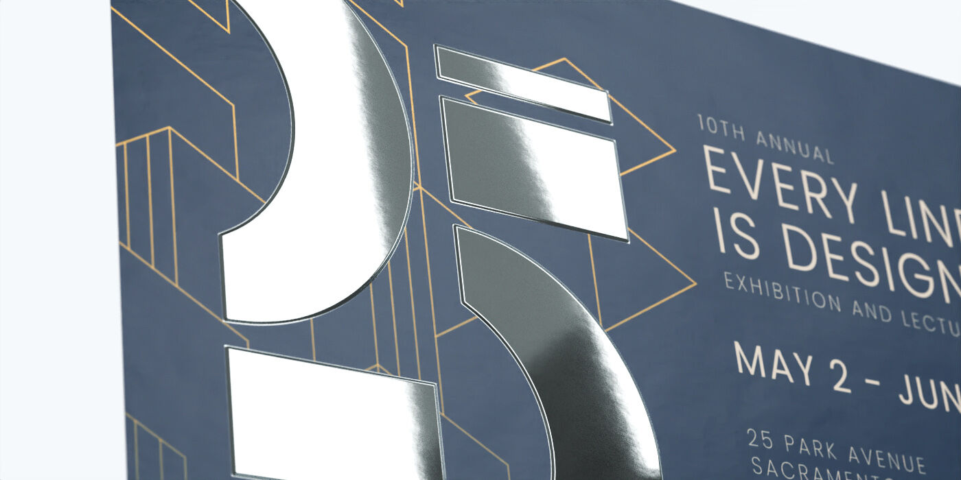 Raised Foil Card Flyers