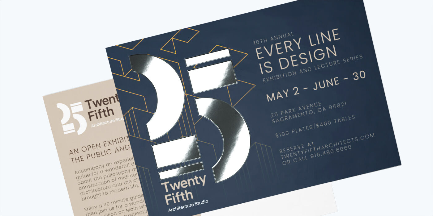 Raised Foil Card Flyers