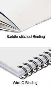 Saddle and Wire-o Booklet Binding Options